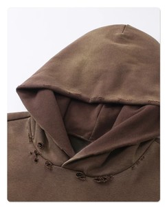 Sudadera con capucha gruesa y pesada de 100% algodón para hombre, de felpa Sudadera con capucha francesa de alta calidad en blanco de gran tamaño, ropa de calle con logotipo personalizado - Product Image 6