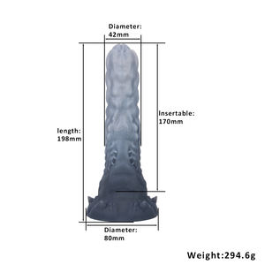 Mixed color, Monster Dildos, Unique shaped Silicone Dong, Anal plug with <b>Suction</b> <b>Cup</b>, Sex Toy for Men, Adult Toys for Women - Product Image 2