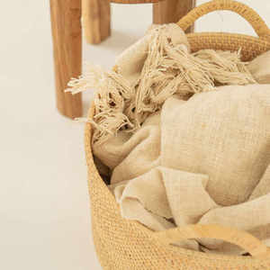 La mejor elección de cesta de almacenamiento de ratán natural con asa conveniente y multifuncional para usar en la cocina del hogar de Vietnam - Product Image 1