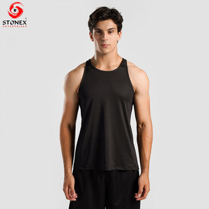 Camiseta sin Mangas de Alta Calidad para Hombre, Informal, Transpirable, de Secado Rápido, Ligera, para Gimnasio, Verano, Poliéster/Algodón, Logotipo Personalizado, Soporte OEM ODM - Product Image 2