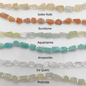 8 Inch Long Loose Natural <b>Aquamarine</b> Gemstone Beads Nuggets Shape Beaded Strand for Jewelries Making - Product Image 2