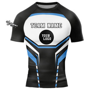 Conception personnalisée de haute qualité, impression par sublimation, protection contre les éruptions cutanées à manches courtes MMA - Product Image 6