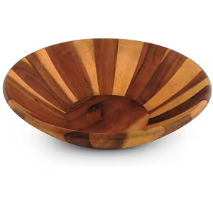 Cuencos decorativos de madera para servir Almacenamiento de alimentos Real Acacia Ecológico Cuenco para servir a precios al por mayor por glowin fashion - Product Image 1
