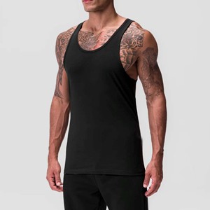 Débardeur Homme Col Rond Coupe Ajustée - Le Plus Vendu, Écologique, Respirant, Anti-Transpiration, Séchage Rapide, Polyester/Coton, Idéal pour la Gym - Product Image 4