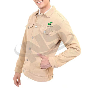 Veste en jean à logo personnalisé pour hommes veste en jean en coton de couleur unie mode de rue OEM vente directe d'usine - Product Image 4