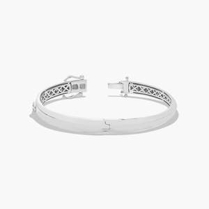 Bracelet manchette ovale en diamant avec sertissage fantaisie pour toutes les occasions - Product Image 6