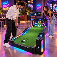 Jeu d'arcade de mini-golf électronique commercial à LED avec notation numérique et éclairage pour la location d'événements, les salons professionnels et l'activation de marque