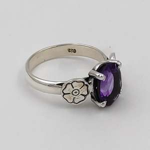 Navya <b>Craft</b> 925 Solid Sterling Silver Amethyst Women's <b>Ring</b> Sizes 4-14 for Christmas Anniversary Valentine's Day Gift for Wif - Product Image 3