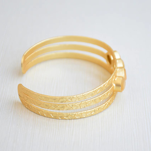 Adjustable Brass <b>Bracelet</b> <b>Gold</b> Plated Statement Handmade Unisex Fashion Jewelry Factory Price OEM ODM - Product Image 5