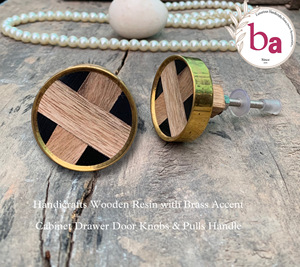 Vente chaude noir résine laiton Accent carré boutons et tire poignée pour cuisine commode armoire armoire et chambre à coucher - Product Image 2