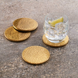 Posavasos redondos de latón Premium, marca personalizada para regalos corporativos, posavasos para bebidas de restaurante - Product Image 1