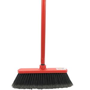 Escoba de suelo duradera con mango metálico de 120 cm, manual, nueva, al por mayor, para limpieza del hogar y jardín - Product Image 1