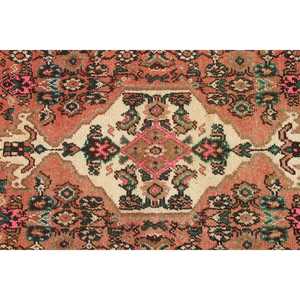 3.1x9.4 ft Rug, Vintage Turkish Rug, <b>Brown</b> <b>Wool</b> Rug - Product Image 5