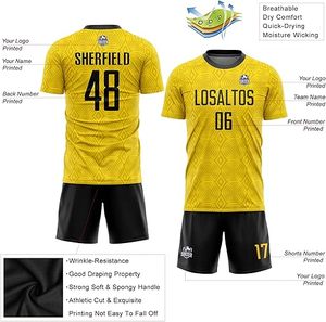 Conjunto de Uniforme de Fútbol Personalizado Unisex, Uniforme de Fútbol Sublimado Premium, OEM ODM, Venta al Por Mayor, Ropa Deportiva para Clubes y Equipos - Product Image 6