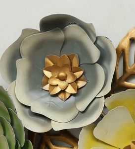Rose fleurs Design fer métal mur Art panneau superbe extérieur maison décorative suspendue pour un usage intérieur - Product Image 3