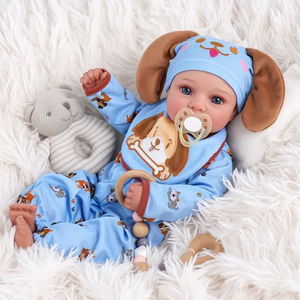 دمية طفل رضيع هادئة من Babeside، زيفا، 17 بوصة، صبي صغير، رأس من الفينيل وجسم قماشي ناعم، مصنوعة يدويًا - Product Image 3