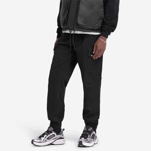 Pantalon cargo à revers pour hommes Black Stone Black Confortable Fit with Functional Poches for Casual Wear - Product Image 6