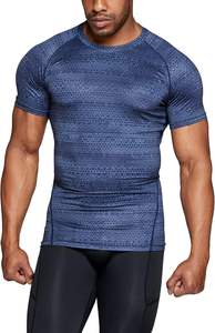 Chemise de compression à séchage rapide UPF 50 + pour hommes, entraînement athlétique personnalisé, conception à manches courtes pour les sports nautiques - Product Image 2