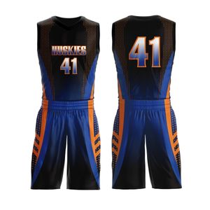 Vêtements de sport d'extérieur respirants, ensembles d'été grande taille, matériau polyester antibactérien, haute qualité, personnalisés pour le basketball - Product Image 4