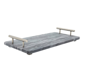 Plateau de service en marbre de qualité supérieure Style plateau à bijoux en marbre Tendance à la mode Fabrication personnalisée de l'Inde - Product Image 2