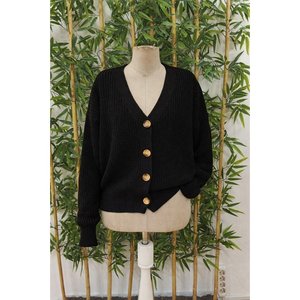 Blusa de Punto con Detalle de Botones, 30908 - Negra - Product Image 6