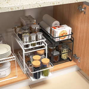 Étagère de rangement pour <span class=keywords><strong>placard</strong></span> de cuisine, support de rangement pour comptoir et <span class=keywords><strong>sous</strong></span> évier, étagère en fil métallique avec tiroir - Product Image 2
