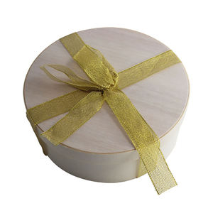 Hộp quà Giáng sinh tròn bằng gỗ thân thiện với môi trường, in logo tùy chỉnh - Product Image 4