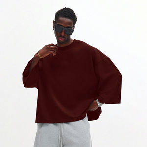 เสื้อสเวตเชิ้ตถักแบบไหล่ตก น้ำหนัก 420 แกรม ผลิตโดยผู้ผลิตเสื้อผ้าแบบขายส่ง รับทำโลโก้ เสื้อสเวตเชิ้ตโอเวอร์ไซส์เนื้อหนา ไหล่ตก - Product Image 1