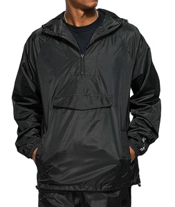 Chaqueta Cortavientos Deportiva con Capucha, Logotipo Personalizado, Ligera, Impermeable, con Capucha Sólida, para Hombre, de Poliéster, Informal - Product Image 1