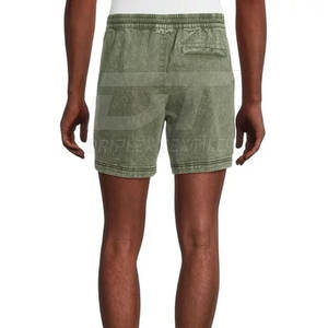 Pantalones cortos de algodón hechos con logotipo de impresión personalizada para tamaño adulto Pantalones cortos de fabricación de Pakistán para lavado ácido - Product Image 3