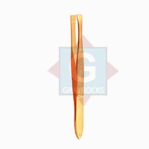 Pinzas para cejas de acero inoxidable de alta calidad, diseño ergonómico con punta inclinada para dar forma a las cejas - Product Image 2