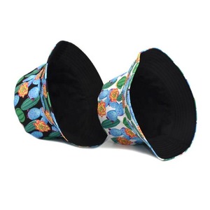 Chapeau seau imprimé floral Colorblock avec large bord mode broderie 3D impression numérique Protection solaire chapeau seau - Product Image 3