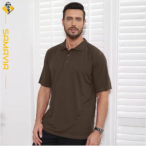 Polo de punto de algodón estampado de talla grande SAMAVIA para hombre, ropa informal de tela transpirable de algodón 100%, polos de talla grande para hombre - Product Image 6