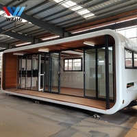 Maisonnette moderne Apple Cabin avec conteneur plat et structure en acier préfabriquée pour usage domestique, bureau ou camping