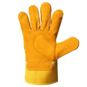 Gants industriels en cuir de vache à paume renforcée Fabricant de gants de gréement canadiens de sécurité au travail de qualité supérieure - Product Image 2