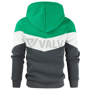เสื้อฮู้ดผู้ชาย OEM ผ้าฝ้ายฟลีซ 100% คุณภาพเยี่ยม ผ้าสั่งทำพิเศษ ปักโลโก้ที่ปกเสื้อ มีกระเป๋าเสื้อ แบบเรียบ สีพื้น สำหรับฤดูใบไม้ผลิ - Product Image 5