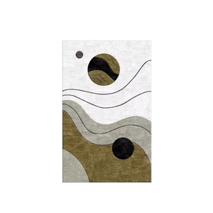 Tapis d'intérieur en fibre de bambou tibétain, hautement moelleux, fait à la main, lavable, à poils bouclés, avec dos en nylon, décoration de la maison, tapis de sol à poils longs - Product Image 5