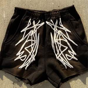 Pantalones Cortos de Correr con Estampado de Puff en 3D para Hombre, Cortos de Carga Desgastados y Lavados con Ácido, Decoración Informal de Gran Tamaño, Unisex - Product Image 4