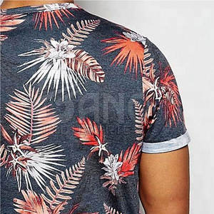 Camiseta de hombre con logotipo impreso personalizado de alta calidad Top de punto de fibra de algodón/bambú a granel con sublimación completa - Product Image 5