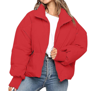 Chaqueta de Plumón de Diseño Personalizado para Mujer, Chaqueta Transpirable de Invierno, Chaqueta Informal con Cuello Alto, Chaqueta de Plumón Gruesa para Mujer - Product Image 1