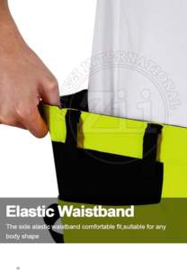 Pantalones de Trabajo de Seguridad Elásticos con Bolsillos Desmontables, Pantalones Reflectantes de Malla Bicolor, ANSI Clase 1, LED Intermitente, Forro Polar de Algodón - Product Image 3