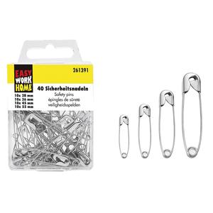 Easy Work 40-Piece Safety <b>Pin</b> Assortment for Needlework 12-Pack Size - Product Image 1