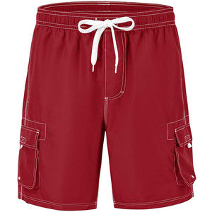 Pantalones Cortos Cargo Casuales para Hombre, Talla Grande, Secado Rápido, Elásticos, Transpirables, 100% Poliéster, Cintura Media, Diseño Multibolsillos - Product Image 1