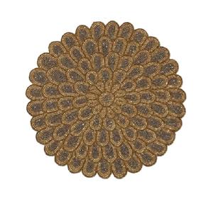 Modern Luxury Floral Embroidered Satin <b>Placemat</b> Handmade Durable Budget-Friendly Home Wedding Banquet <b>Christmas</b> Custom - Product Image 3