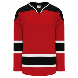 Maillot de hockey sur glace confortable en polyester 100% pour hommes | Col en V personnalisé et manches longues avec broderie - Product Image 6