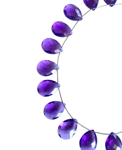 <b>Amethyst</b> Pear Shape Beads Loose Gemstone DIY Necklace <b>Bracelet</b> Earring Supplies At Wholesale Price - Product Image 2