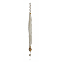 Collier élégant classique géométrique en perles naturelles faites à la main, chaîne en corde perlée, Moti Mala, bijoux de mode unisexe au design élégant