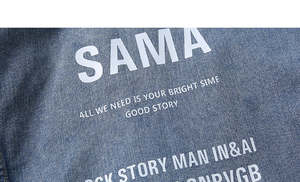 Chaquetas vaqueras transpirables cómodas para hombre de High Street, color sólido con impresión de logotipo personalizado, servicio OEM de invierno disponible - Product Image 4