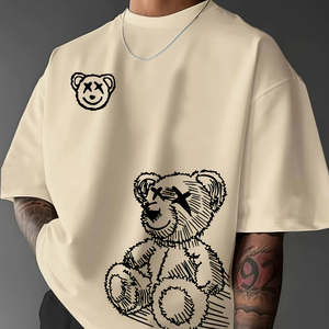 เสื้อยืดแขนสั้นสำหรับวัยรุ่นพิมพ์ลายแฟชั่นใหม่เวอร์ชันเกาหลีฤดูร้อน - Product Image 1