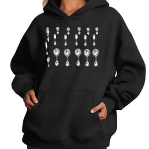 Sweat-shirts à capuche pour hommes de qualité supérieure, 100% coton, vêtements de rue, survêtements, denim, sweat-shirt à strass - Product Image 4